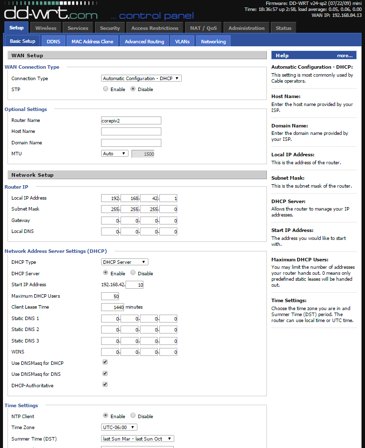 Router Basic Settings